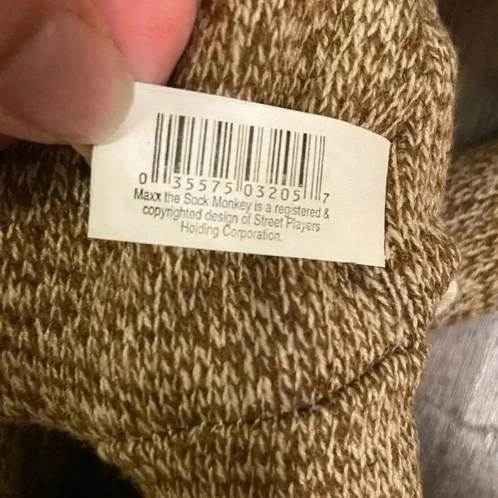 Sock Monkey- Maxx‎ - Street Players - Brown #01841 - 17” Long - NEW with tags